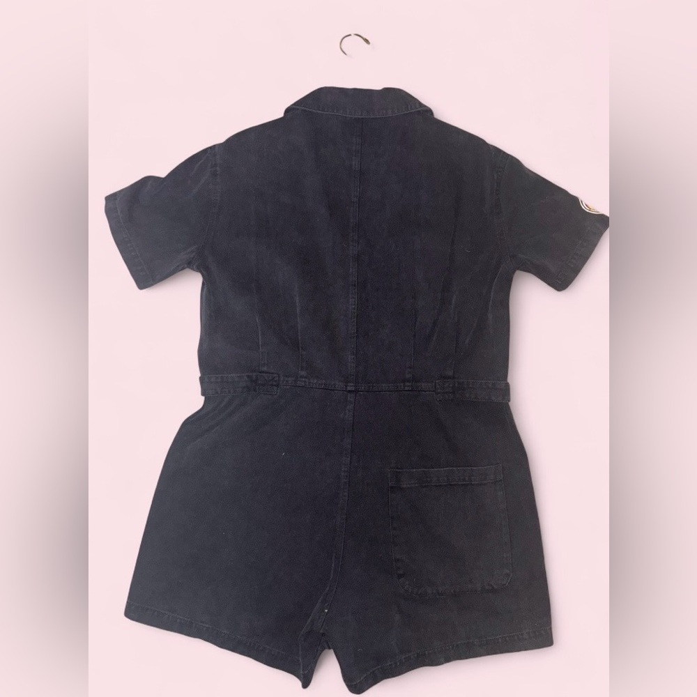 Jade by Jane Black Patch Button Up Romper Jumpsuit - NWT - Picture 3 of 11